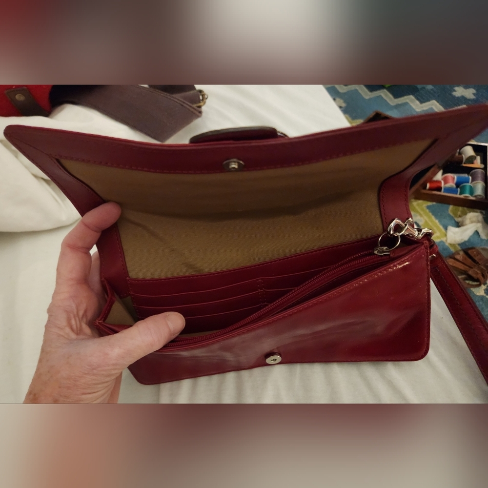 Coach Red Patent Leather Clutch - Picture 3 of 4